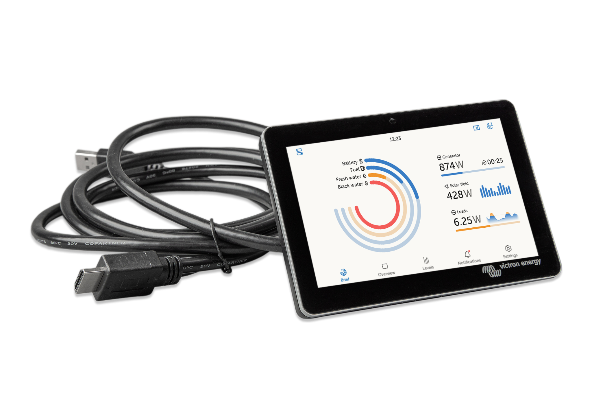 GX-Touch-50-front-with-cable_screen-2048x1445 Victron Energy® GX Touch 70 - Image 1